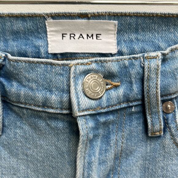 Frame Le High Straight Denim Jeans in Caye Sand Size 25 - Picture 2 of 16